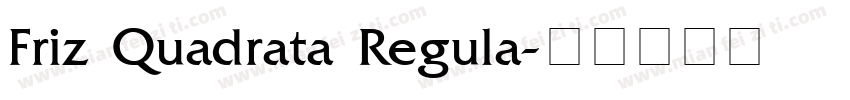 Friz Quadrata Regula字体转换